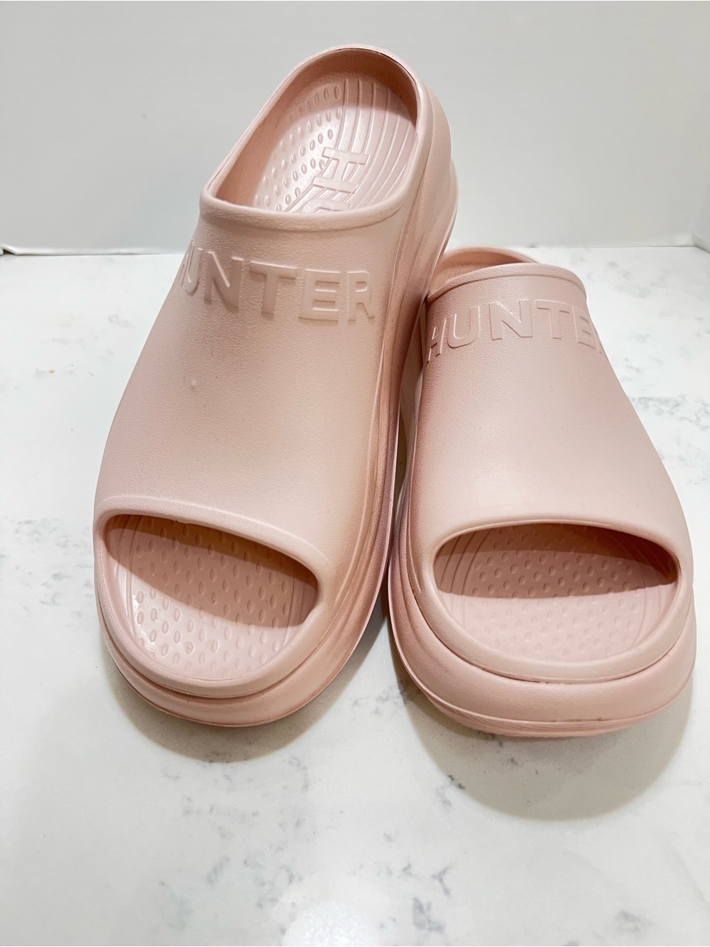 Hunter Blush Pink Platform Slide Clog - Picture 5 of 12